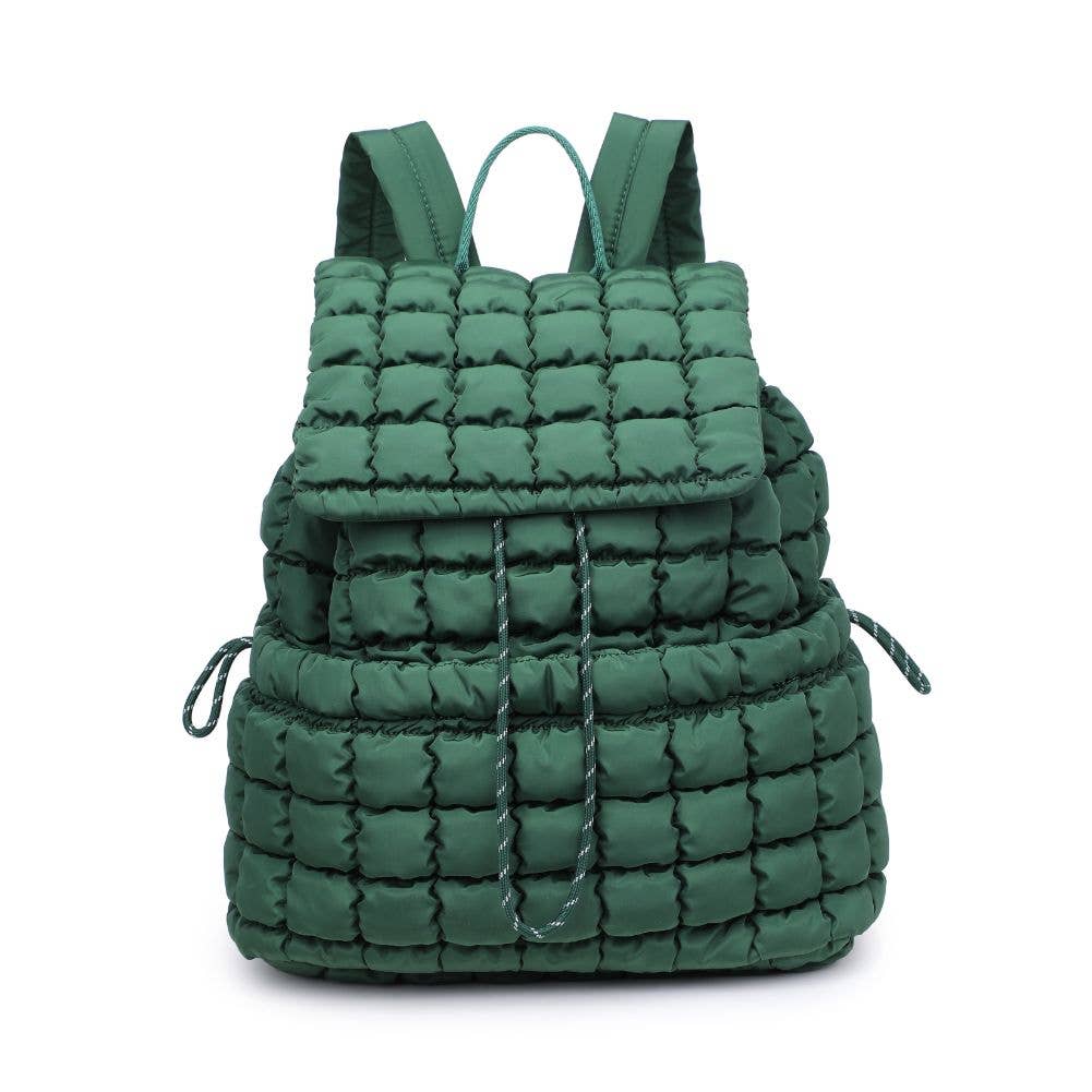 Vitality - Quilted Puffer Nylon Backpack: Carbon