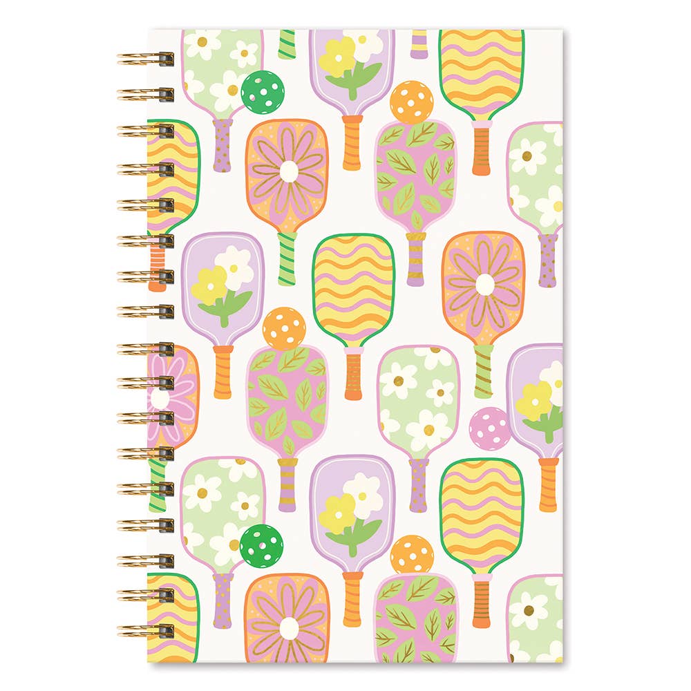 Pickleball Rally Medium Spiral Notebook