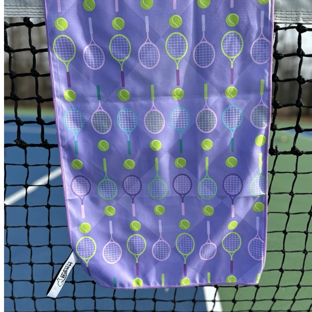 Eat Sleep Tennis Double-Sided Microfiber Athletic Towel