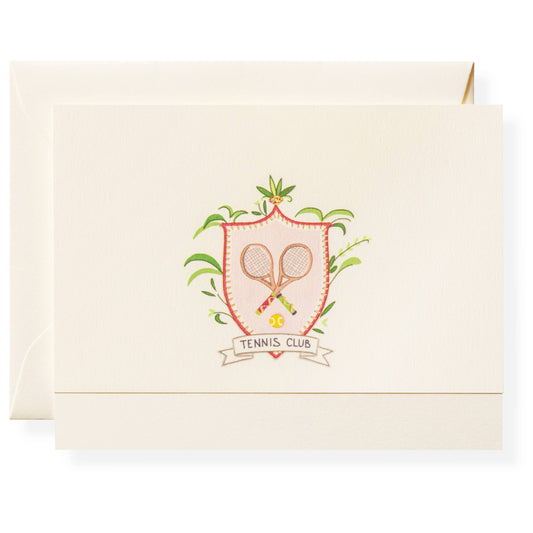 Tennis Crest Individual Note Card