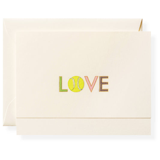 Tennis Love Individual Note Card