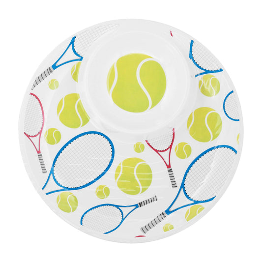 Tennis Melamine 14" Chip & Dip