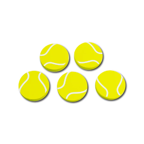 Tennis ball erasers