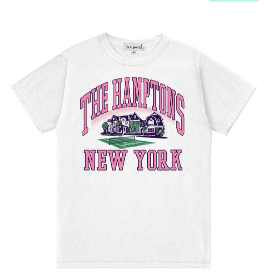 The Hamptons New York T-Shirt - Light Ivory