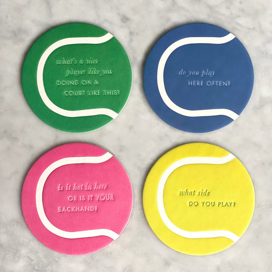 Courtgirl-Doubles partner pick up line coasters