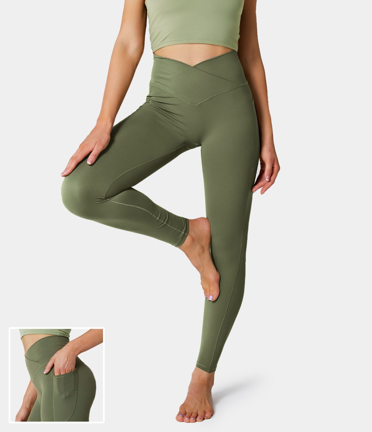 Ladies Knee Length Leggings Hilara Leggings Good Wife Prime Compression  Cropped Leggings Women Green Leather Leggings : : Fashion