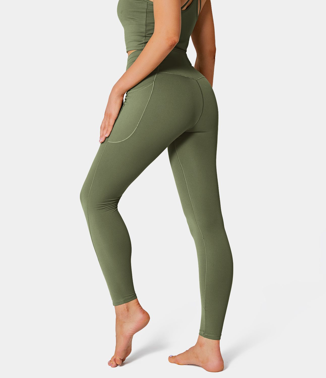 Halara High Waisted Crossover Plain Full Length Leggings - Zinfandel - S  gym leggings leggings with pockets leggings with butt lift - Yahoo Shopping
